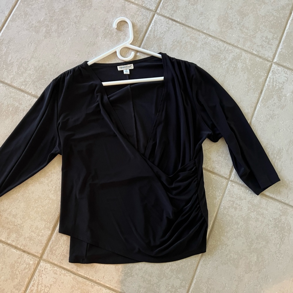 Coldwater Creek Size 1x - Black Top - Like New - Picture 2 of 3